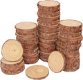76 PCS Unfinished Wood Slices for Centerpieces, 4-4.7 Inch Natural Wood Slices with Tree Bark Pine and Wood Rounds Discs for DIY Crafts, Centerpieces, Art & Decor