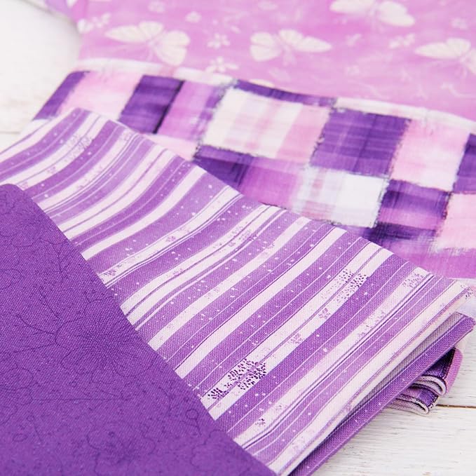 Threadart Exclusive 20 Fat Quarter Bundles - Lavender Vintage Prints 100% Cotton Fabric - Premium 100% Cotton Quilting Fabric - No Duplicates - Full Size Fat Quarters 18"x21" - Lavender
