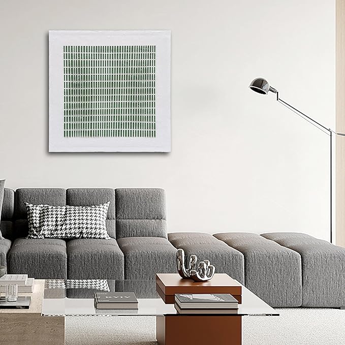NANKAI Art Hand-Painted Abstract Art Contemporary Minimalist Canvas Oil Painting, 24x24 inches, Perfect for Living Room, Bedroom, Kitchen, Office, Bathroom, Dining Room
