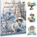 Winter Theme Sticker Scrapbooking Supplies for Junk Journal, 20 Sheets PET Stickers - Vintage Journaling Stickers, Ephemera Sticker Book Pre Cut(TZ-006-002)