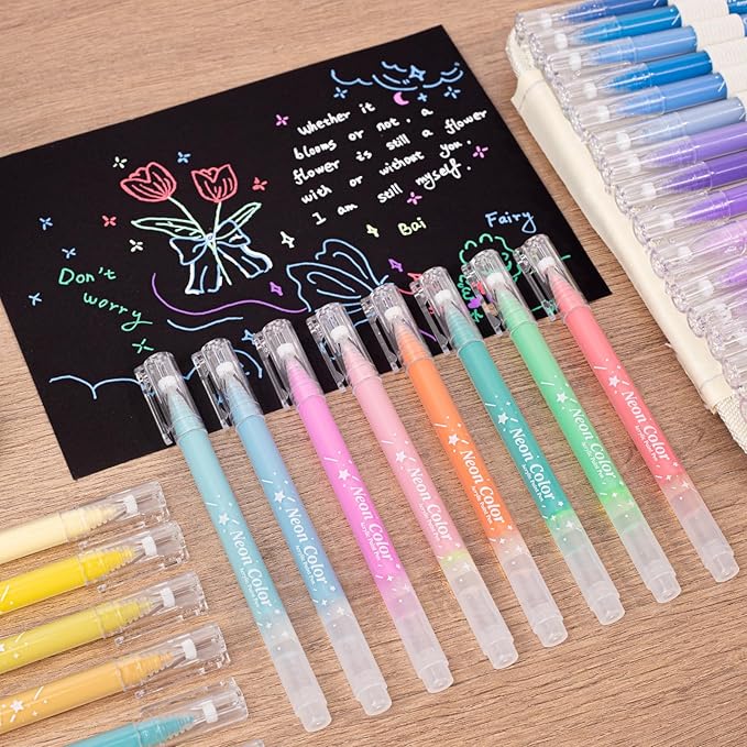 SASPOO Acrylic Gel Pens for Drawing,Colors Gel Paint Pens Ultra Fine ST Point 1.0, Set of Acrylic Marker Pens Color Ink for Journaling, Crafts Art Supplies (12)