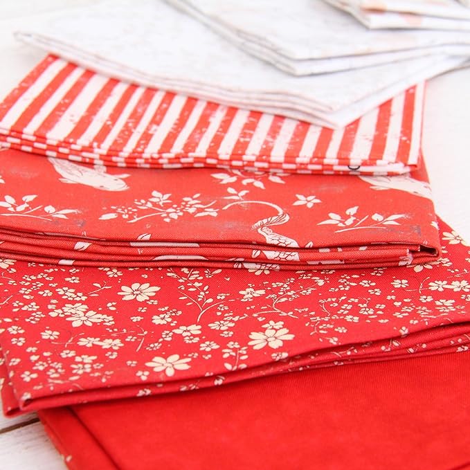 Threadart Exclusive 15 Fat Quarter Bundles - Patriotic Vintage Prints 100% Cotton Fabric - Premium 100% Cotton Quilting Fabric - No Duplicates - Full Size Fat Quarters 18"x21" - Patriotic