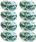 HOMBYS 8 Pack Giant Chunky Yarn for Crocheting,Super Bulky Large Soft Fluffy Yarn,Tie Dye Plush Fuzzy Yarn,Mixed Color Thick Chenille Yarn for Hand Knitting/Arm Knitting (Mint, Teal, Green)