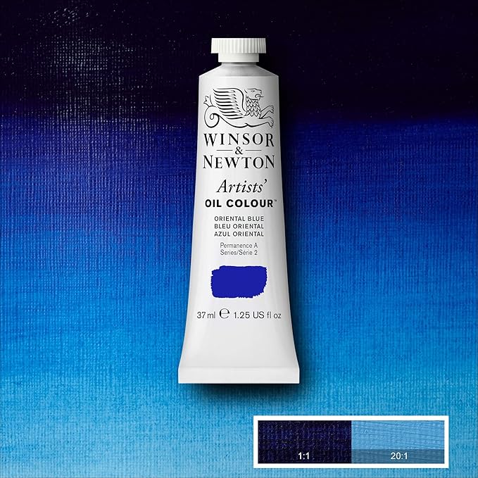 Winsor & Newton Artists' Oil Color, 37ml (1.25 oz) Tube, Oriental Blue
