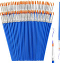 110Pcs Paint Brushes Bulk Small for Kids - Fine Detail Set for Classroom, Model, Canvas, Face, Nail Art, Acrylic, Watercolor, and Craft Supplies