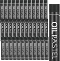 Geyoga 36 Pcs Soft Oil Pastels Bulk Artists Oil Crayons Single Color Creamy Pastels for Art Painting Drawing Blending for Artists(Black)