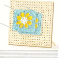 HAND U JOURNEY 9 Inch Premium Wooden Crochet Blocking Board - Complete Crochet Accessories Set with 12 Steel Pins - Ideal for Knitting, Granny Squares, and Projects