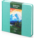 Dispowreath 5.5 x 5.5 in Watercolor Sketchbook Journal Square Watercolor Notebook Cold Press 140lb 300gsm Cotton Paper 48 Pages Journals Notebook Paper Pads(Turquoise)