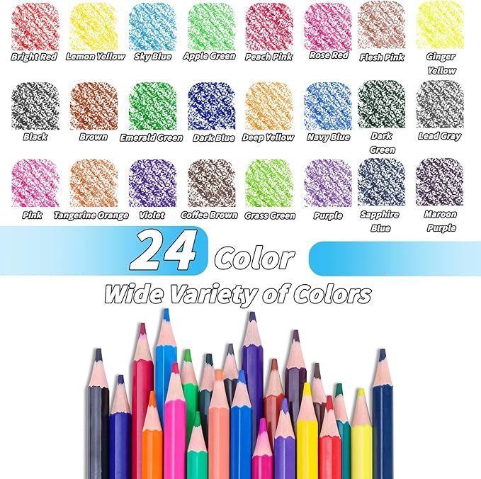 720 Count Colored Pencils Bulk, 30 Packs Colored Pencils, 24 Colors Pre-sharpened Coloring Pencils for Adults, Bulk School Supplies for Teachers, Classroom Prizes, Drawing Sketching Shading