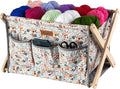 Hanfetch Yarn Caddy Large Size Yarn Storage Organizer for Yarn Skeins-Organizer for Crochet Hooks Knitting Needles Other Accessories