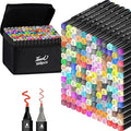 Alcohol Markers,168 Colors Dual Tip Art Marker,Drawing Sketching Coloring Artist Pens and Underlining,Art Markers for Adults Drawing Marker Coloring Painting Perfect with Broad and Fine Tips for Adult