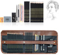 Heshengping Drawing Pencils Sketch Pencil Art Supplies Set for Kids Adults beginners Professional Sketching Art Graphite Charcoal Blending Stump Pencils kit