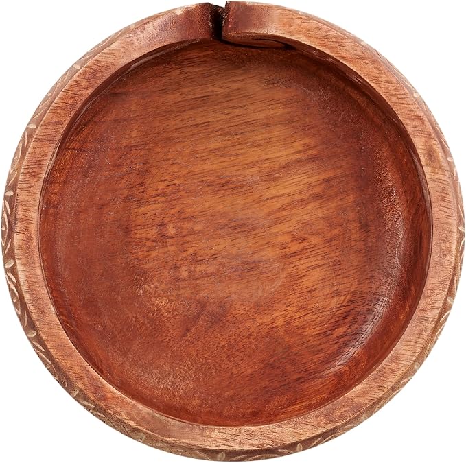 Mothers Day Gifts Wooden Yarn Bowl Knitting Bowl Large Crochet Yarn Holder YB02 Handmade Crocheting Accessories and Supplies Organizer 7 x 3 (Design 5)