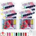 Wavwavw 12 Pcs Mini Travel Sewing Kit Small Sewing Kit Beginner DIY Supplies Needle and Thread with Scissors Hand Needles Threader for Beginner Traveler Hotel Charity Homeless