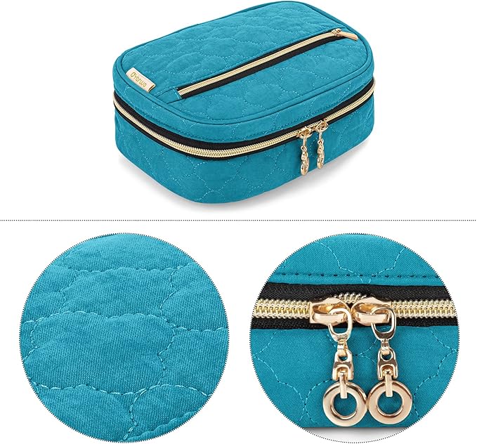 Yarwo Crochet Hook Case, Travel Organizer Bag for Crochet Hooks, Aluminum Crochet Hooks, and Crochet Supplies, Teal (Bag Only)