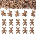 Craftdady 50pcs Flocky Acrylic Bear Buttons with Shank Cute 3D Teddy Bear Shank Sewing Craft Buttons 38-39x29.5mm for DIY Crafts Clothing Scrapbooking