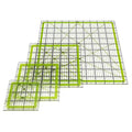Quilting Rulers,Sewing Ruler,4 Piece Quilting Square Templates Green(3.5"x3.5",5"x5",6.5"x6.5",10.5"x10.5")