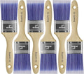 Paint Brushes - 6 Pack, 2" Flat Brushes, Paint Brush Set, Wood Paint Brushes for Walls, Stain & All Oil Paints - Home Improvement - Interior & Exterior Use