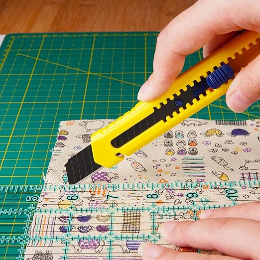 MANUFORE Quilting Ruler 6 * 12in Sewing Acrylic Anti-Slip Metric Ruler DIY Quilting Tools with Clear Printed Lines for Precise Cutting