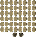 HARFINGTON 50pcs 16L Metal Round Flat Sewing Buttons 10mm Alloy Shank Craft Replacement Button for Men Women Suit Woolen Coat Shirt Trousers Sewing Crafts, Bronze