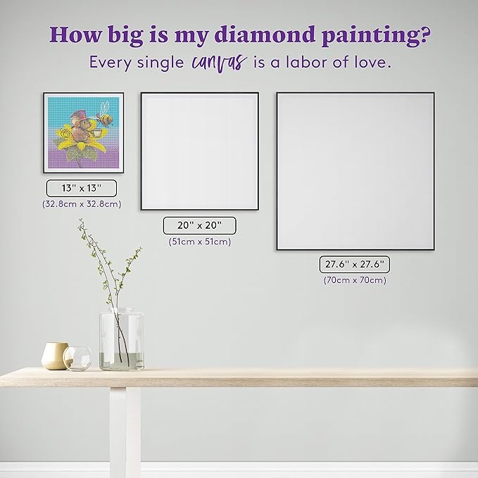 DIAMOND ART CLUB Dewey - Mouse Diamond Painting Kit, Fun DIY Crafts for Adults, Round Diamond Art Canvas, 13" x 13"