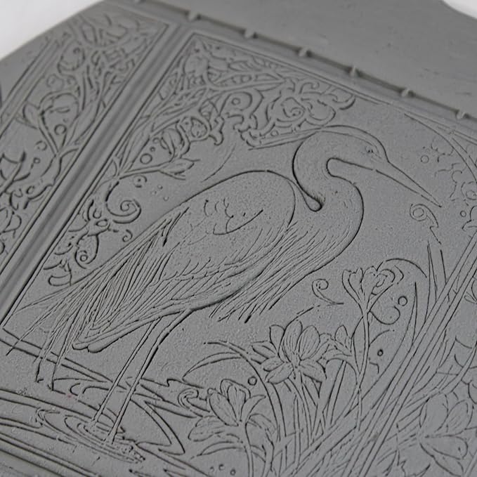 Egret Clay Texture Roller (4") - Bird Set #02 - Embossing Pattern Roller for Polymer & Ceramic Clay, Pottery & Crafts