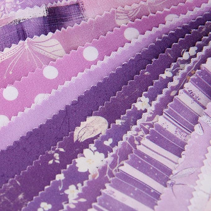 Threadart Exclusive 20 Fat Quarter Bundles - Lavender Vintage Prints 100% Cotton Fabric - Premium 100% Cotton Quilting Fabric - No Duplicates - Full Size Fat Quarters 18"x21" - Lavender
