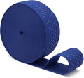 Mandala Crafts 1.5 Inch Elastic Silicone Gripper Tape for Clothing - 10 Yds Dotted Non Slip Elastic Band for Sewing - Navy Blue Silicone Flat Fabric Stretchy Ribbon Straps