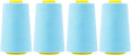 Mandala Crafts 4 Pack of Serger Threads Cones Spools - 40S/2 24000 Yards Polyester Pale Blue Threads for Sergers Machine and Overlock Quilting Sewing Machine
