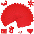 20 Pcs Red Felt Fabric Sheet 8" x 12" Assorted Color Felt Fabric Sheets for Crafts DIY Handcraft Sewing Squares Patchwork Nonwoven