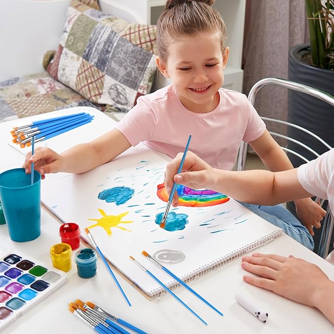 Small Paint Brushes for Crafts, Paint Brushes Set for Acrylic Painting 30PCS Bulk, Mini Painting Brushes for Kids Adults Oil Watercolor Rock Painting Body Face Nail Art
