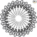 24 Black Scissors Bulk, Rkqoa 8" All Purpose Scissors Pack - Thick Sharp Shears for Office School Sewing Craft Supplies, Classroom Must have, Teacher/Class Scissor, Right/Left Handles