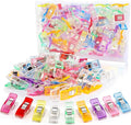 Sewing Clips, 100 Pcs with Plastic Box, Assorted Colors Quilt Clips Quilting Clips for Fabric Clips for Sewing and Quilting, Fabric Sewing Binding Crafting Clips, Bag Clips, Sewing Tools