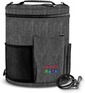 Crochet Storage Bag – Compact Yarn Organizer for Crocheting on the Go, Holds Hooks, Needles & Supplies – Gray