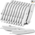 DIYSELF Utility Knife, 20 Pack Heavy Duty Box Cutter Retractable, Box Cutter Knife, Box Opener, Cardboard Cutter, Utility Knives for Garage, Home and Office, PVC Pipe Cutter (Silver)