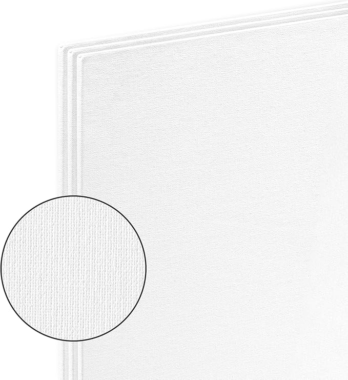 Portrait-Smooth Artist Canvas Panel 8x10 - Professional Quality 100% Cotton Canvas Panels for Painting - Ideal for Painting, Acrylics, Oils
