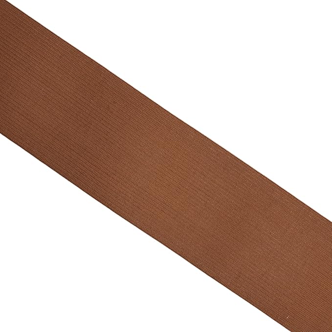 Mandala Crafts Wide 2 Inch Brown Elastic Bands Spool for Pants Waistbands Sewing and DIY Crafts, 25 YD Stretchy Flat Fabric Strap Knit Elastic Band for Wig