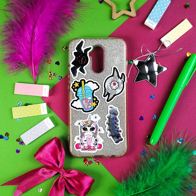 BulbaCraft 100Pcs Weirdcore Stickers, Weird Stickers for Adults, Weird Gifts, Psychedelic Decals, Trippy Decals, Weirdcore Accessories, Gifts for Women & Men