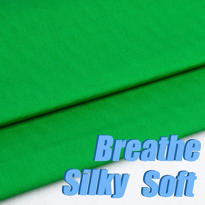 5 Yard Green Cotton Fabric,Natural Cotton Poplin Fabric by The Yard, 59 Inches Wide 100% Cotton Fabric,Soft Embroidery Muslin Quilting Material for Sewing Material Apparel Cloth