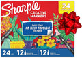 Sharpie Creative Markers, Combo Pack, Water-Based Acrylic, Bullet & Brush Tips, Assorted Colors Including Earth Tones, 24 Count - Works on Paper, Metal, Wood, Ceramic, Glass, Rock, Canvas