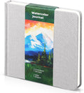Dispowreath 5.5 x 5.5 in Watercolor Sketchbook Journal Square Watercolor Notebook Cold Press 140lb 300gsm Cotton Paper 48 Pages Journals Notebook Paper Pads(Milky White)