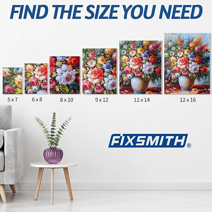 FIXSMITH Canvas Boards for Painting 6x8 Inch, Super Value 14 Pack Paint Canvases, White Blank Canvas Panels, 100% Cotton Primed Canvas Boards for Painting Art Supplies