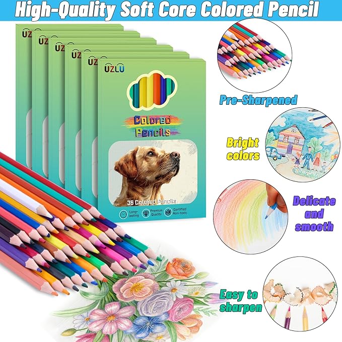 1080 Count Colored Pencils Bulk, 30 Packs Colored Pencils, 36 Colors Pre-sharpened Coloring Pencils for Adults, Bulk School Supplies for Teachers, Classroom Prizes, Drawing Sketching Shading
