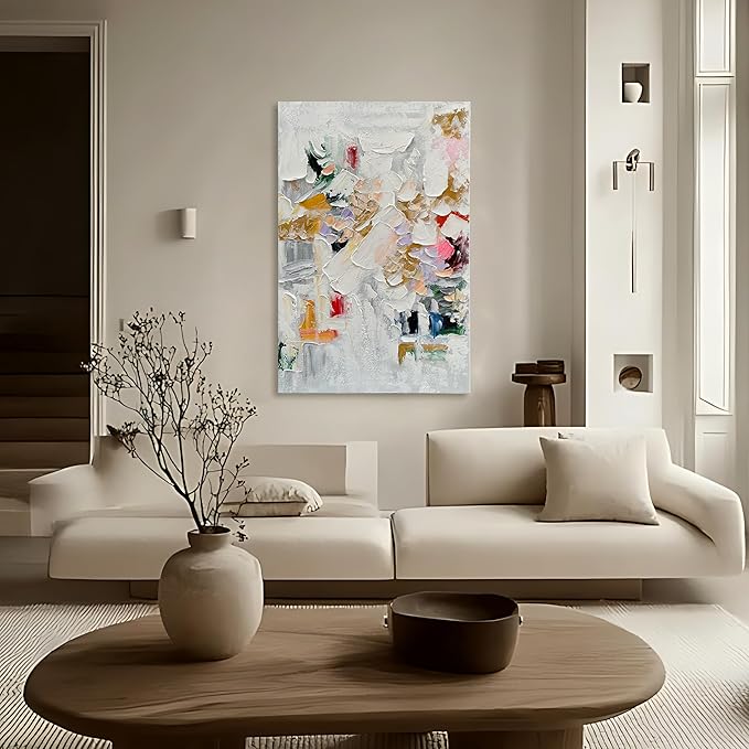Art Hand-Painted Abstract Oil Painting with Thick Texture and Rich Colors, 36x24 inches, is Suitable for Decorating The Walls of Art Homes.Decorative Art Painting