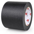 BOMEI PACK Wide Painters Tape 4 Inches x 55 Yards, Black Wide Masking Tape, 3D Printing Tape for Laser Cutting, 21-Day Clean Removal for Indoor and Outdoor Use