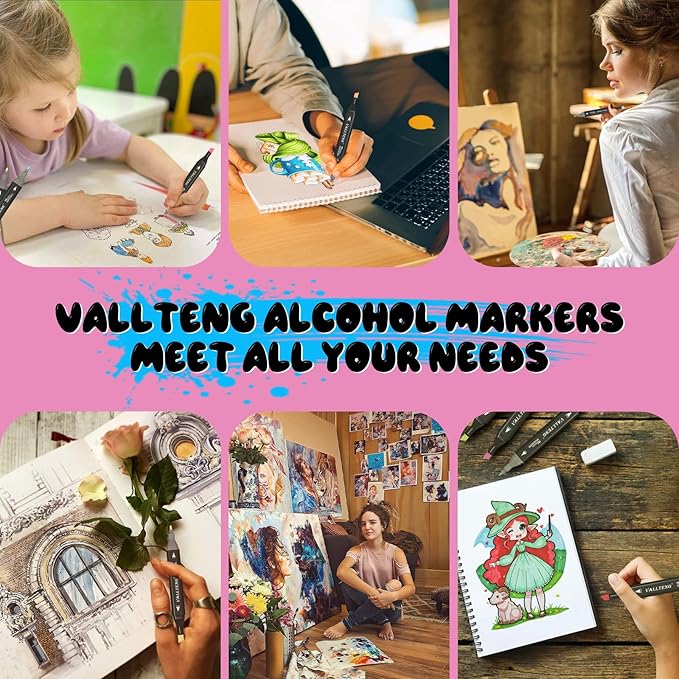 80 Color Alcohol Markers,Dual Tip Art Marker Pen, Classic Series Alcohol Felt Permanent Markers, Animation Art Sketch Sketching, Alcohol-based Markers