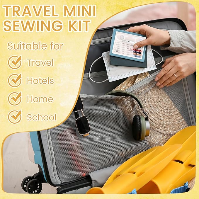 Knitgrip 72 Boxes Travel Sewing Kit Mini Sewing Kits Bulk Portable Pocket Sewings Supplies Accessories DIY with Needle Thread Buttons Scissors for Adults Teen Beginner Mom Grandma Women Gifts