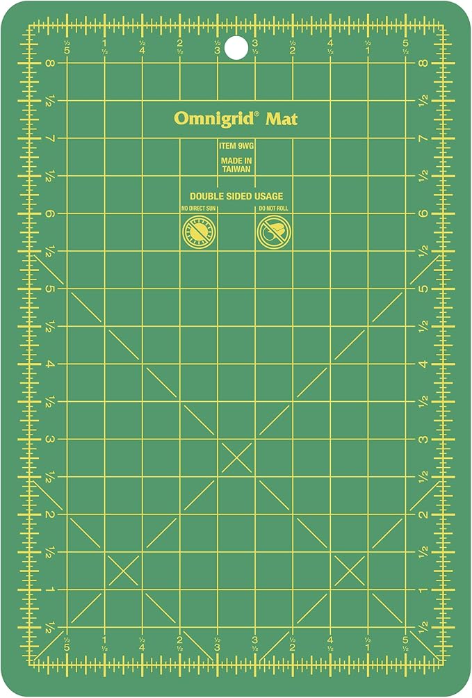 Omnigrid 5-1/2" x 8-1/2" Gridded Self-Healing Cutting Mat