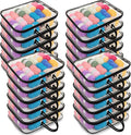 Shinylin 20 Pack Clear Yarn Storage Bags Bulk, 12 x 16 x 4 Inches Yarn Storage Organizer Tote Bag for Knitting Needles Crochet Hooks Wool Balls and Unfinished Project (Black)