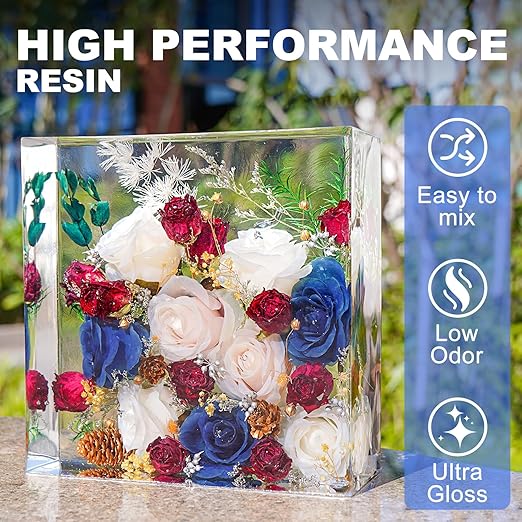 LET'S RESIN EPOXY RESIN 4 Gallon Epoxy Resin with Pumps, Bubble Free & High-Gloss Resin Kit, Crystal Clear Epoxy and Hardener for DIY Art, Molds Casting,Craft